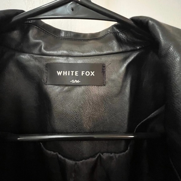 Faux Leather White Fox Boutique Blazer - Picture 2 of 3